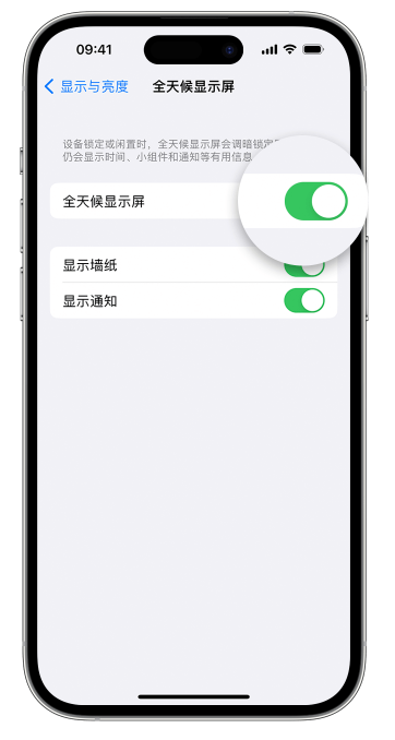富锦苹果14维修店分享如何自定义 iPhone 14 Pro 常亮显示屏 