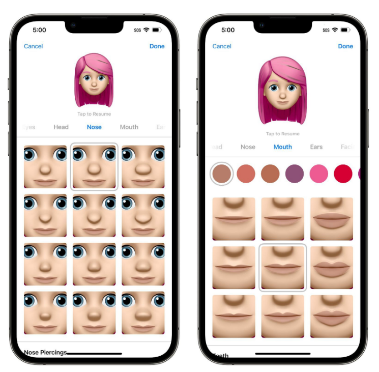 富锦苹果手机维修分享​iOS 16中的拟我表情有了哪些变化和升级 